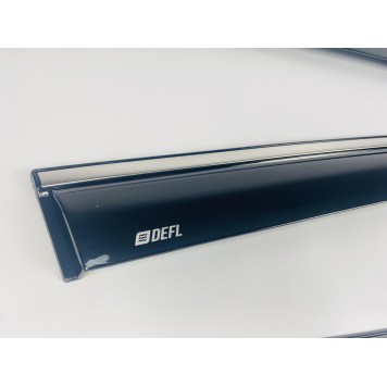 Дефлектори вікон Mitsubishi Outlander 2022+ з нерж. хром полоскою-2